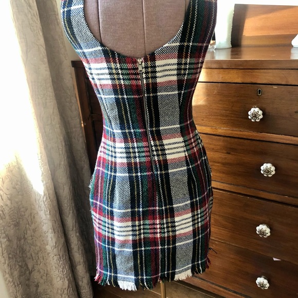 Plaid dress/jumper with zipper details pockets - Picture 2 of 3
